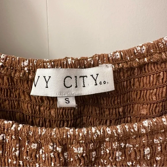 Ivy City Co Amber brown floral dress Size Small - Picture 7 of 13